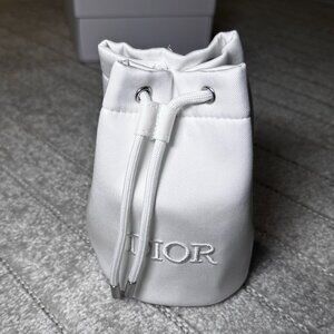 Dior Mini Canvas Drawstring Pouch